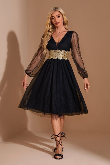 Robe Noire En Voile