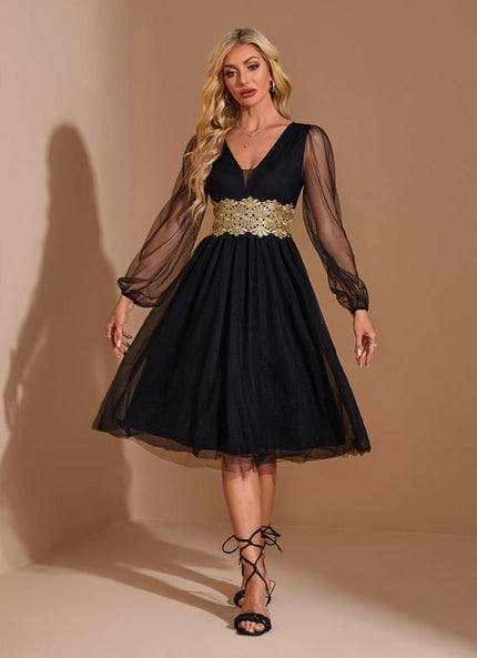 Robe Noire En Voile