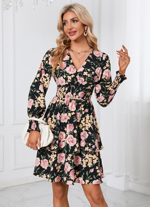 Robe À Fleurs Chic Col V - gallery 6