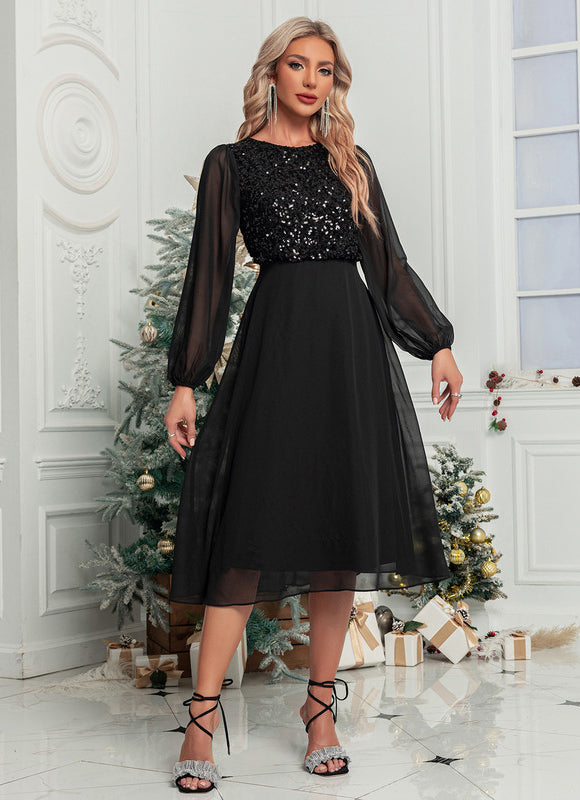 Robe Chic À Manches Transparentes