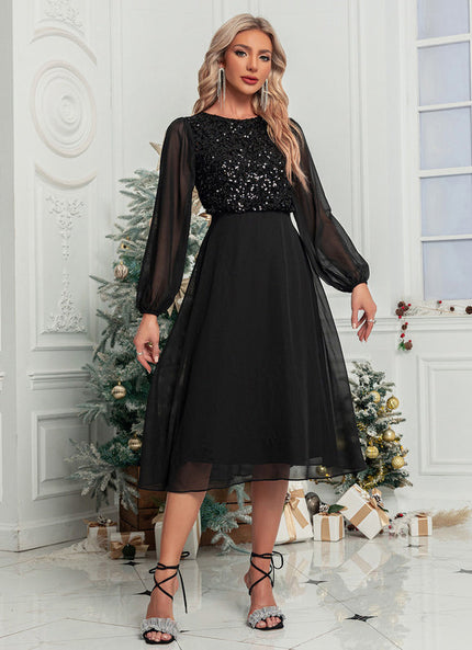 Robe Chic À Manches Transparentes
