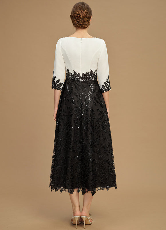 Robe Élégante Bicolore À Sequins - gallery 2