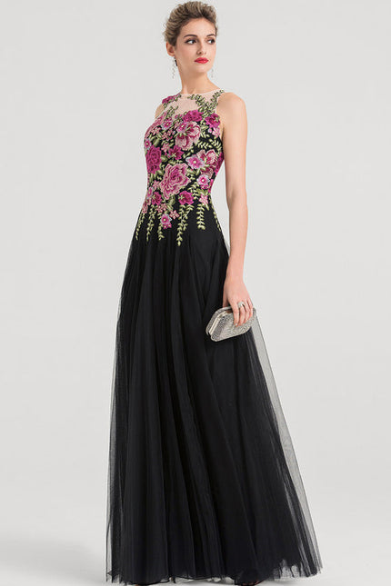 Robe Trapèze En Tulle Noir