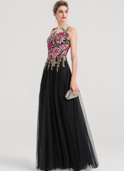 Robe Trapèze En Tulle Noir