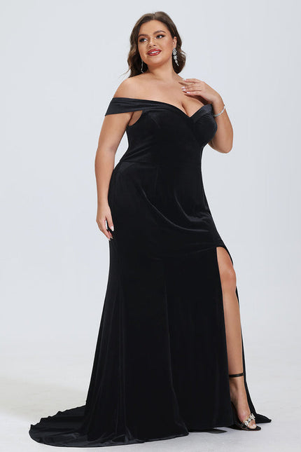 Robe Sirène Glamour En Velours - gallery 8