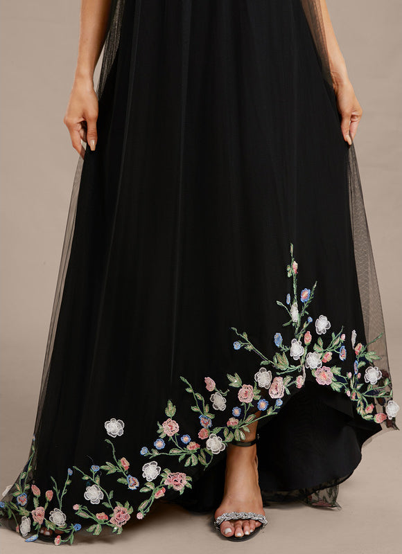 Robe Longue Noire Asymetrique - gallery 6