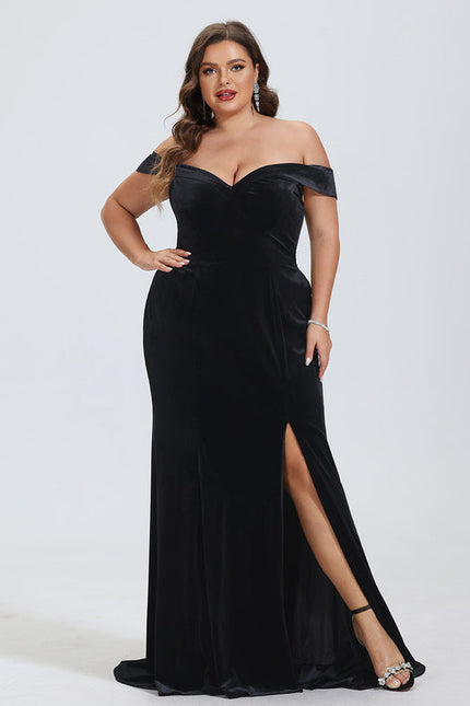 Robe Sirène Glamour En Velours - gallery 4