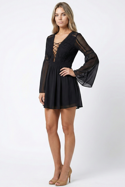 Robe Chic En Mousseline Brodée