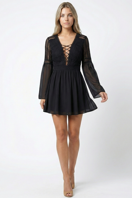 Robe Chic En Mousseline Brodée