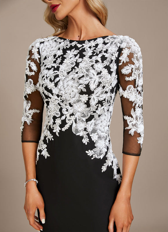 Robe Élégante À Manches Transparentes - gallery 5