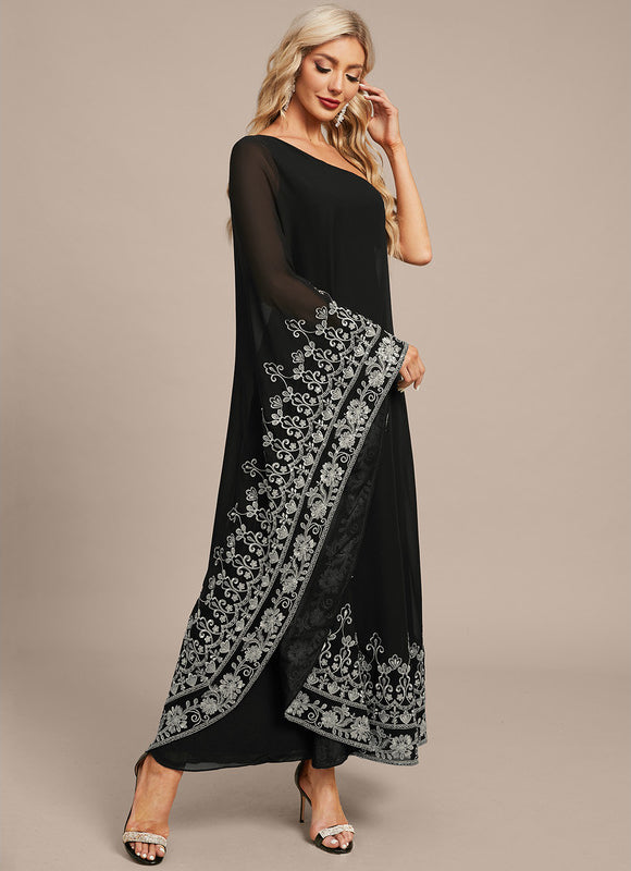 Robe Asymétrique Chic Noire - gallery 5