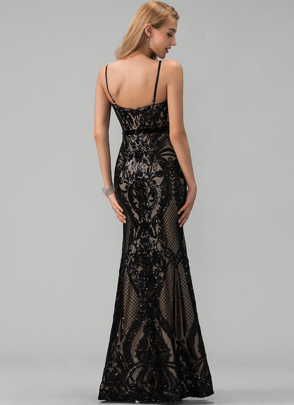 Robe Sirène Élégante À Paillettes - gallery 1