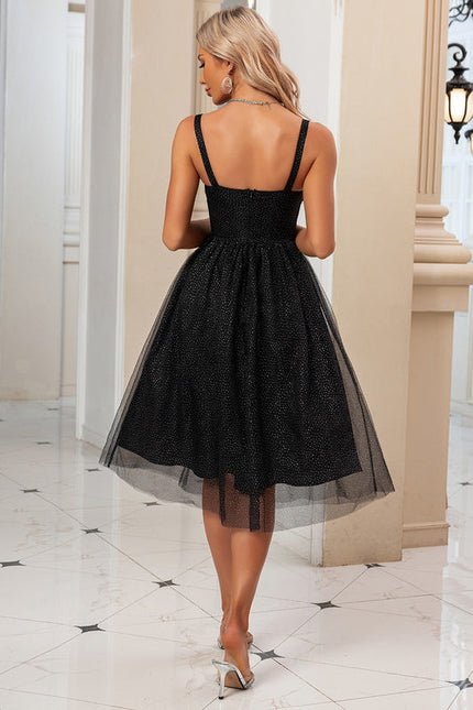Robe Midi Paillettes Tulle Chic - gallery 6