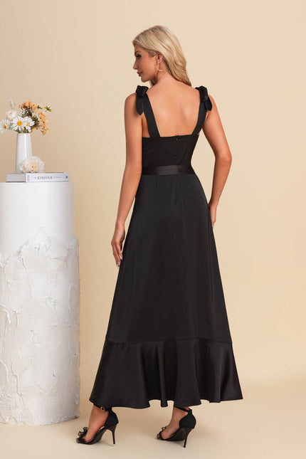 Robe Noire Princesse Satinée - gallery 4