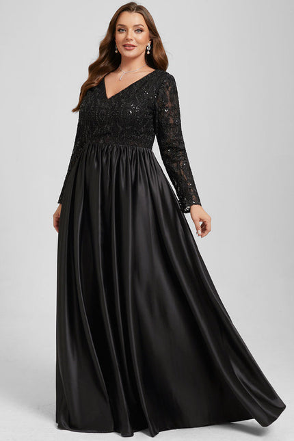 Robe Noire Luxe Satinée Élégante - gallery 7