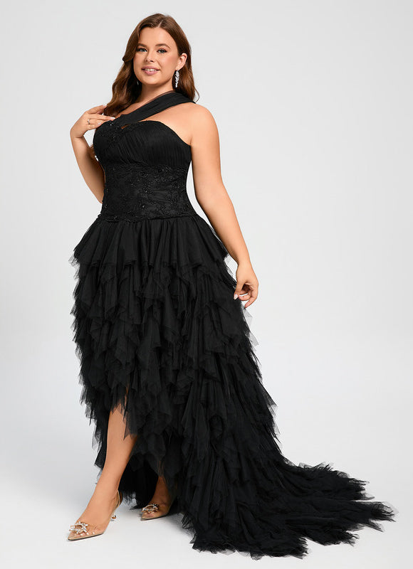 Robe De Bal Tulle Asymétrique Élégante - gallery 8