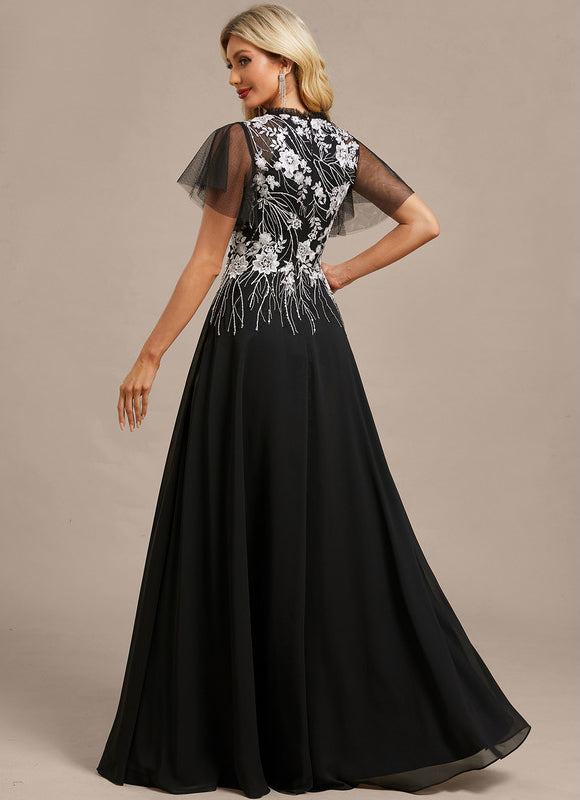 Robe Trapèze Élégante À Manches. - gallery 5