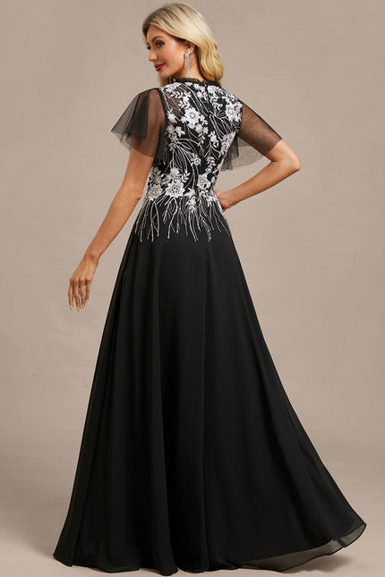 Robe Trapèze Élégante À Manches. - gallery 5