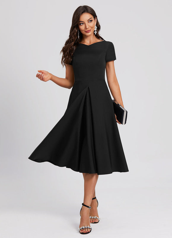 Robe Trapèze Chic Col V. - gallery 4