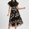 Robe Trapèze Florale Élégante
