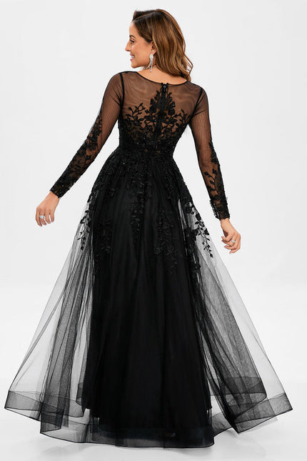 Robe De Bal Tulle Élégante Noire-166 - gallery 3