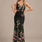 Robes Noires Longues Petite Fleurs