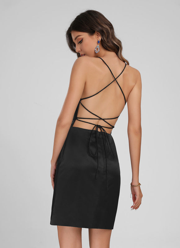 Robe Satinée Chic À Bretelles - gallery 2