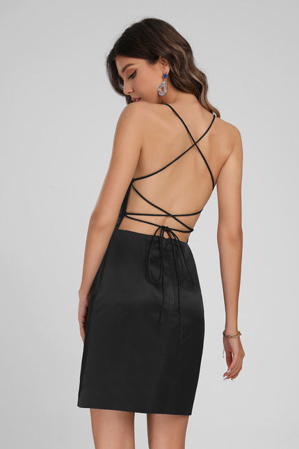 Robe Satinée Chic À Bretelles - gallery 2
