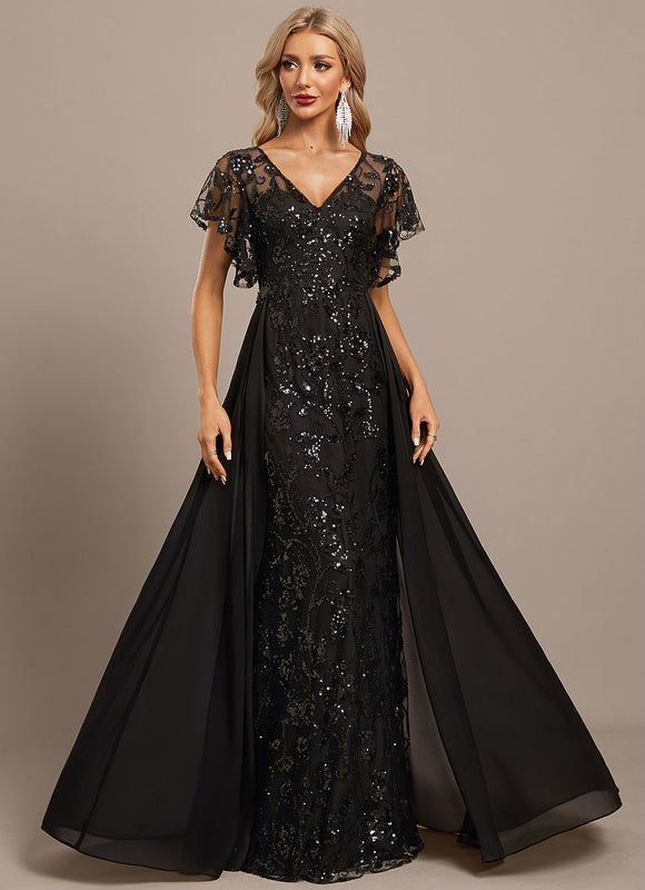 Robe Noire Luxe À Paillettes - gallery 1