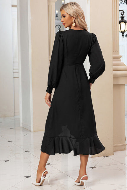 Robe Midi Chic À Volants Fluides - gallery 5