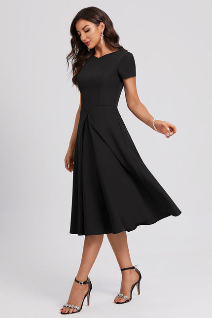 Robe Trapèze Chic Col V. - gallery 1