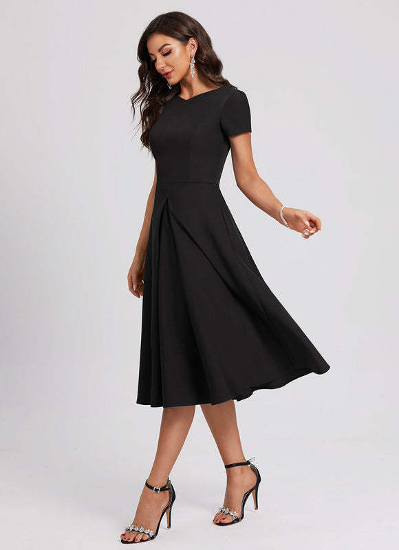 Robe Trapèze Chic Col V. - gallery 1