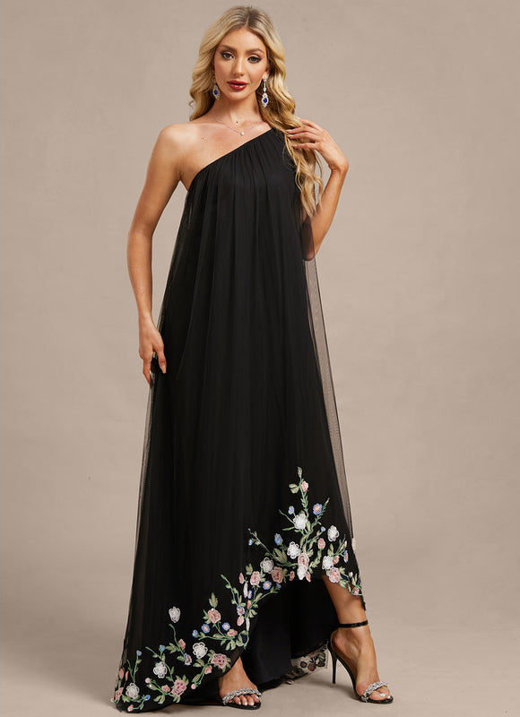 Robe Longue Noire Asymetrique - gallery 4