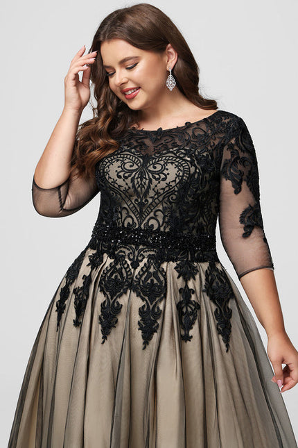 Robe De Bal Tulle Brodé Noir - gallery 7