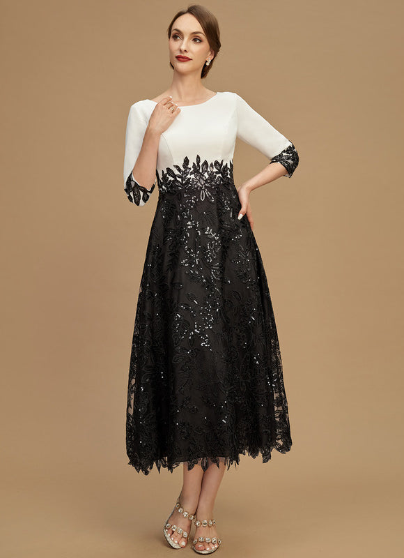 Robe Élégante Bicolore À Sequins - gallery 5