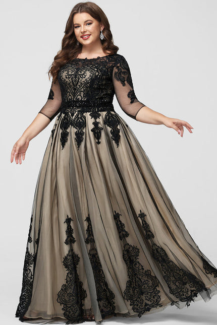 Robe De Bal Tulle Brodé Noir - gallery 5