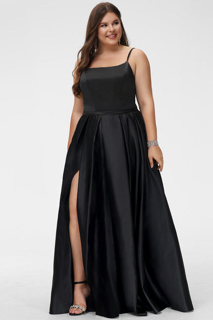 Robe Satinée Élégante Fendue - gallery 4