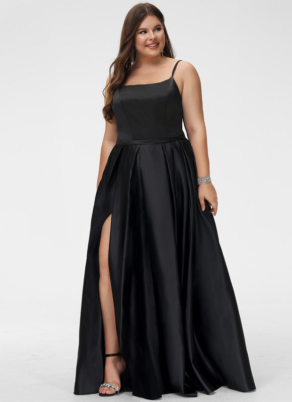 Robe Satinée Élégante Fendue - gallery 4