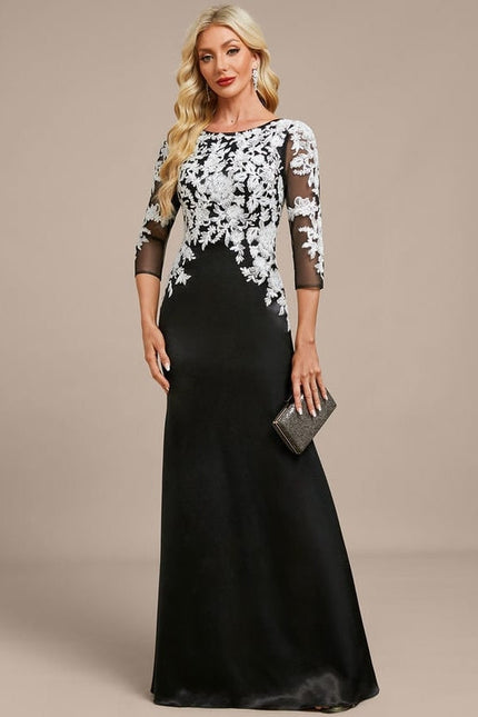 Robe Élégante Satinée À Manches