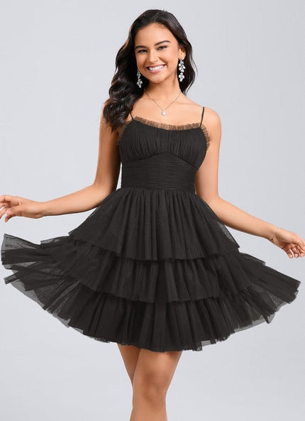 Robe Noir Froufrou