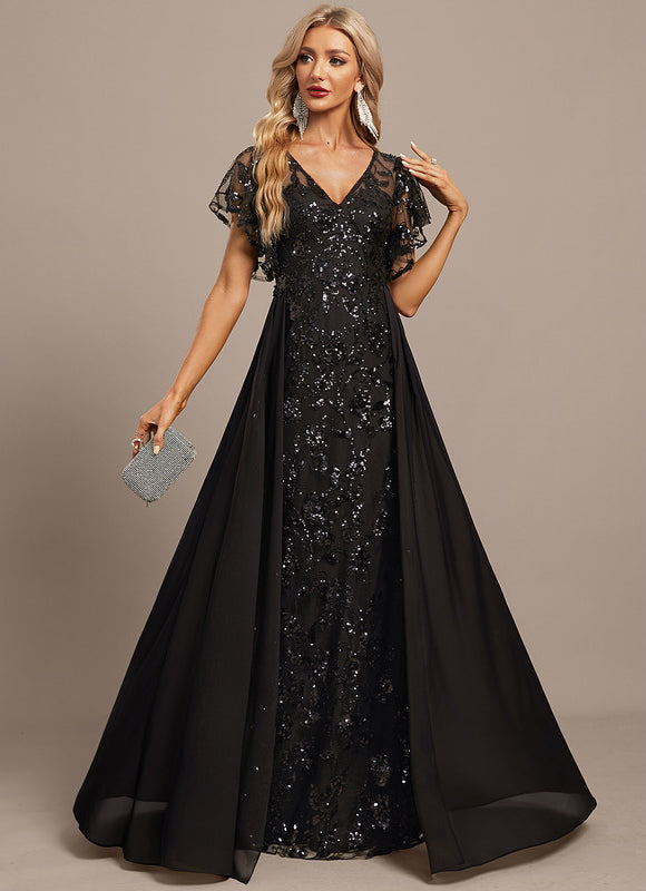Robe Noire Luxe À Paillettes