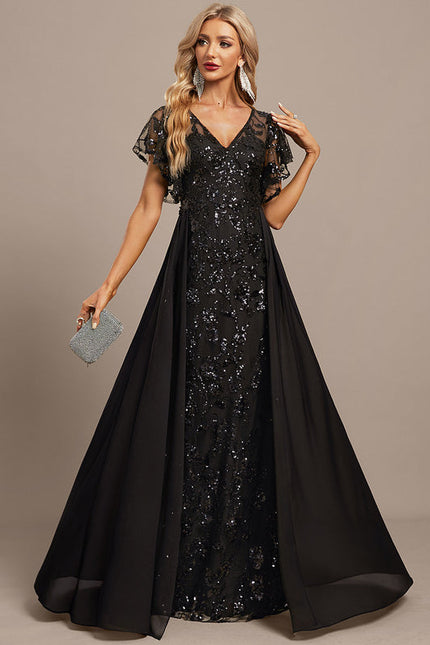 Robe Noire Luxe À Paillettes