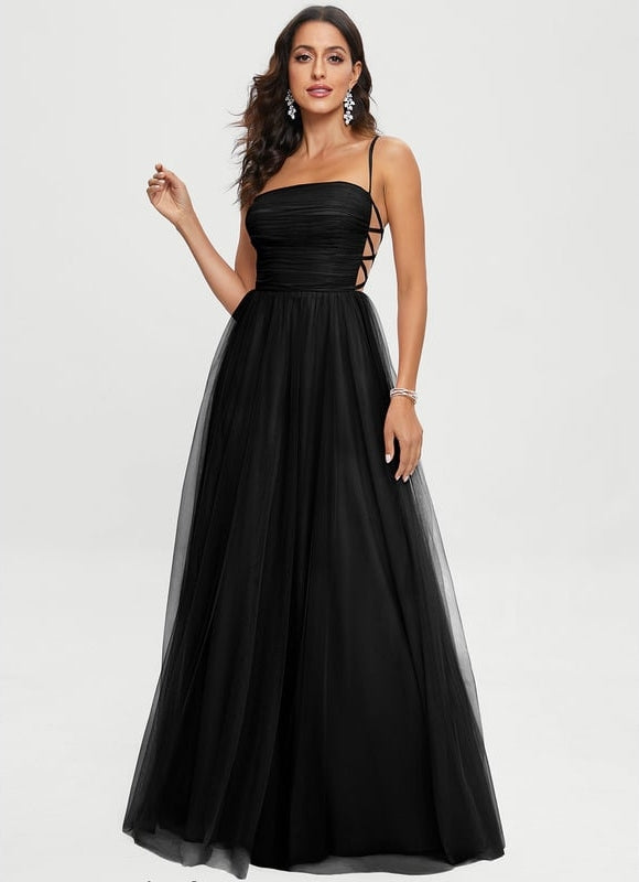 Robe De Bal Tulle Élégante Noire