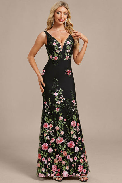 Robes Noires Longues Petite Fleurs - gallery 5
