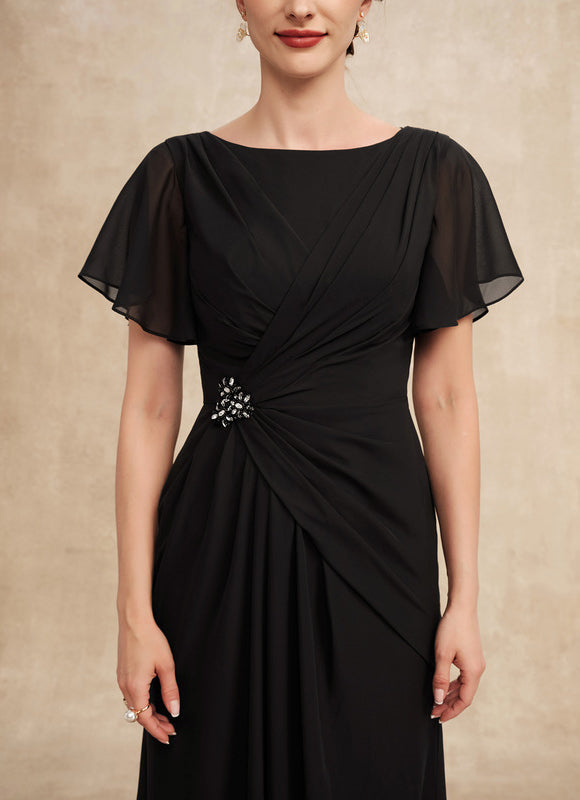 Robe Élégante Mousseline Avec Drapés - gallery 5