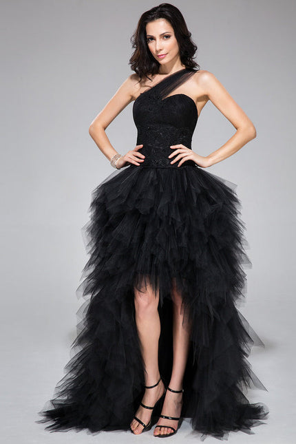 Robe De Bal Tulle Asymétrique Élégante - gallery 1