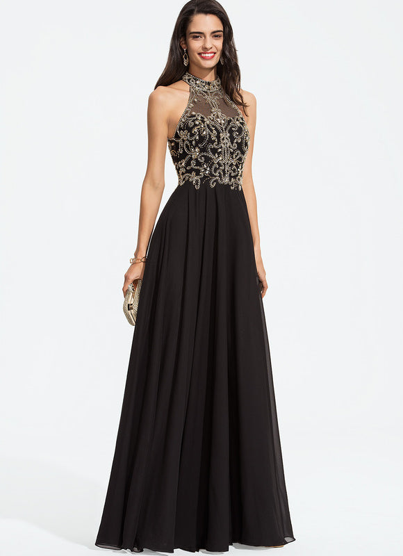 Robe De Bal Chic En Mousseline - gallery 3