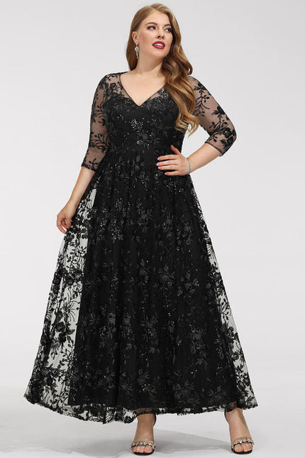 Robe Trapèze En Dentelle Florale - gallery 9