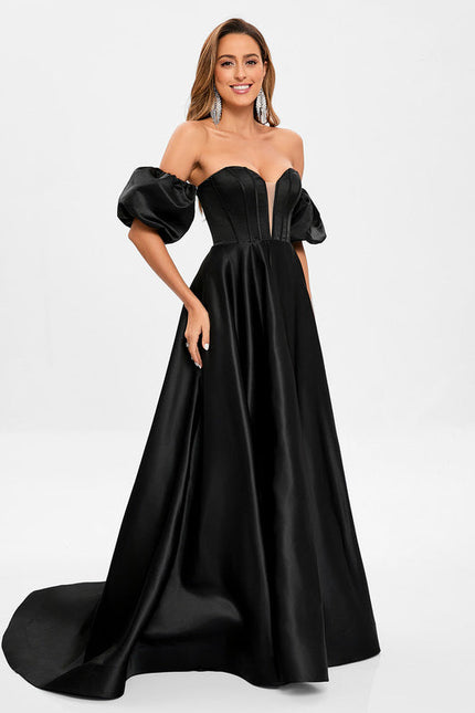 Robe Noire Décolleté Transparent - gallery 3