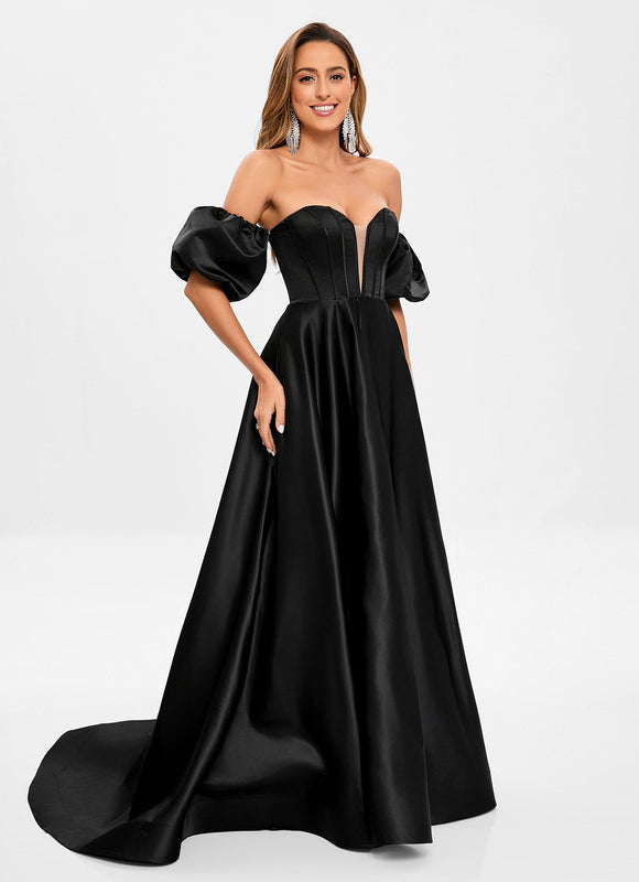 Robe Noire Décolleté Transparent - gallery 3